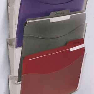 Clear Wall Mounted File Sorter (Set of 3)